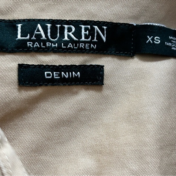 Lauren Ralph Lauren Tan Denim Button Down Utility Dress - Picture 5 of 9